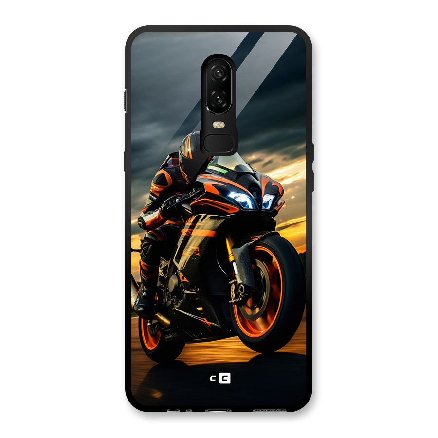 Evening Highway Glass Back Case for OnePlus 6