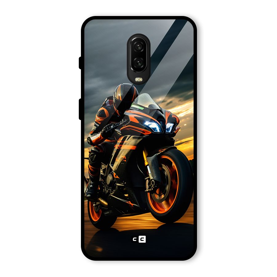 Evening Highway Glass Back Case for OnePlus 6T