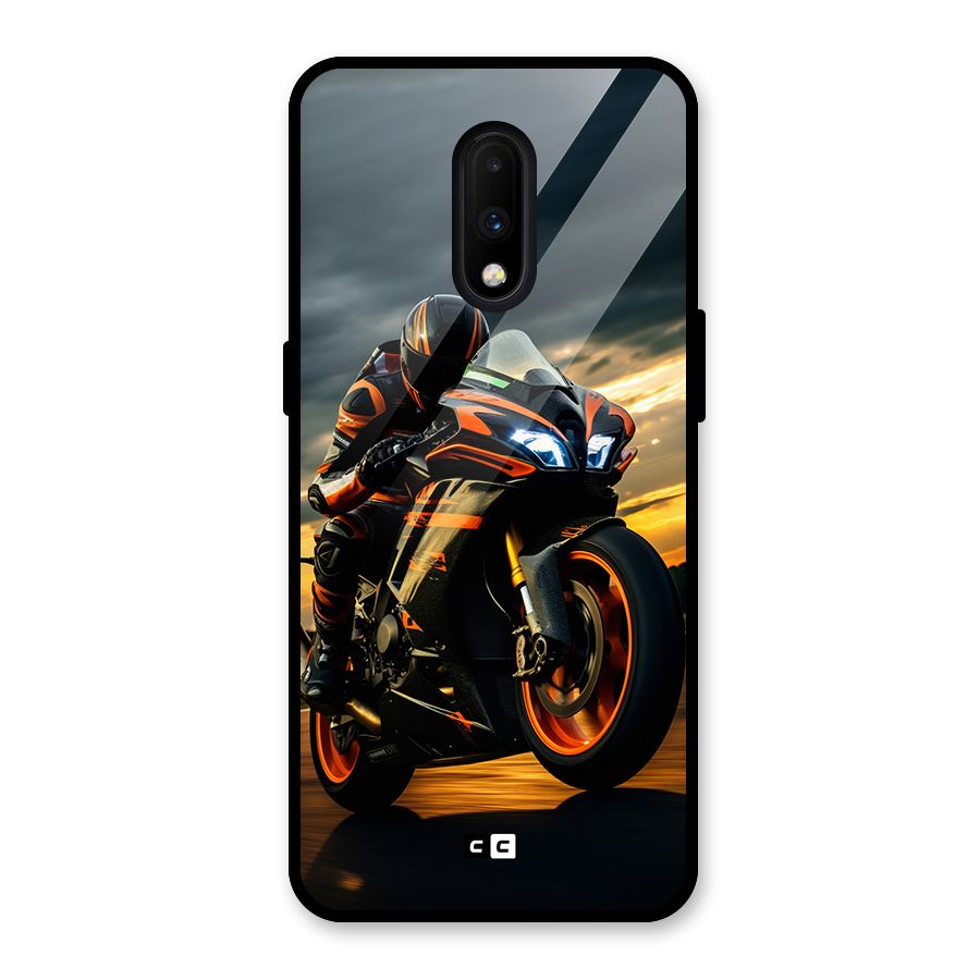 Evening Highway Glass Back Case for OnePlus 7