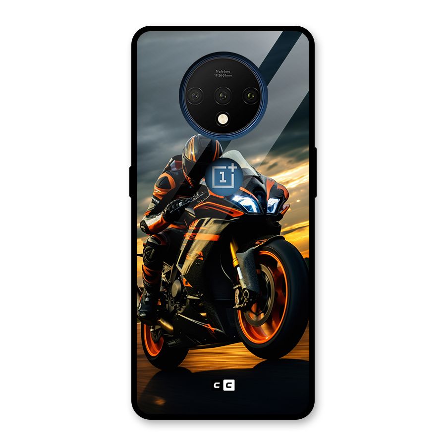 Evening Highway Glass Back Case for OnePlus 7T