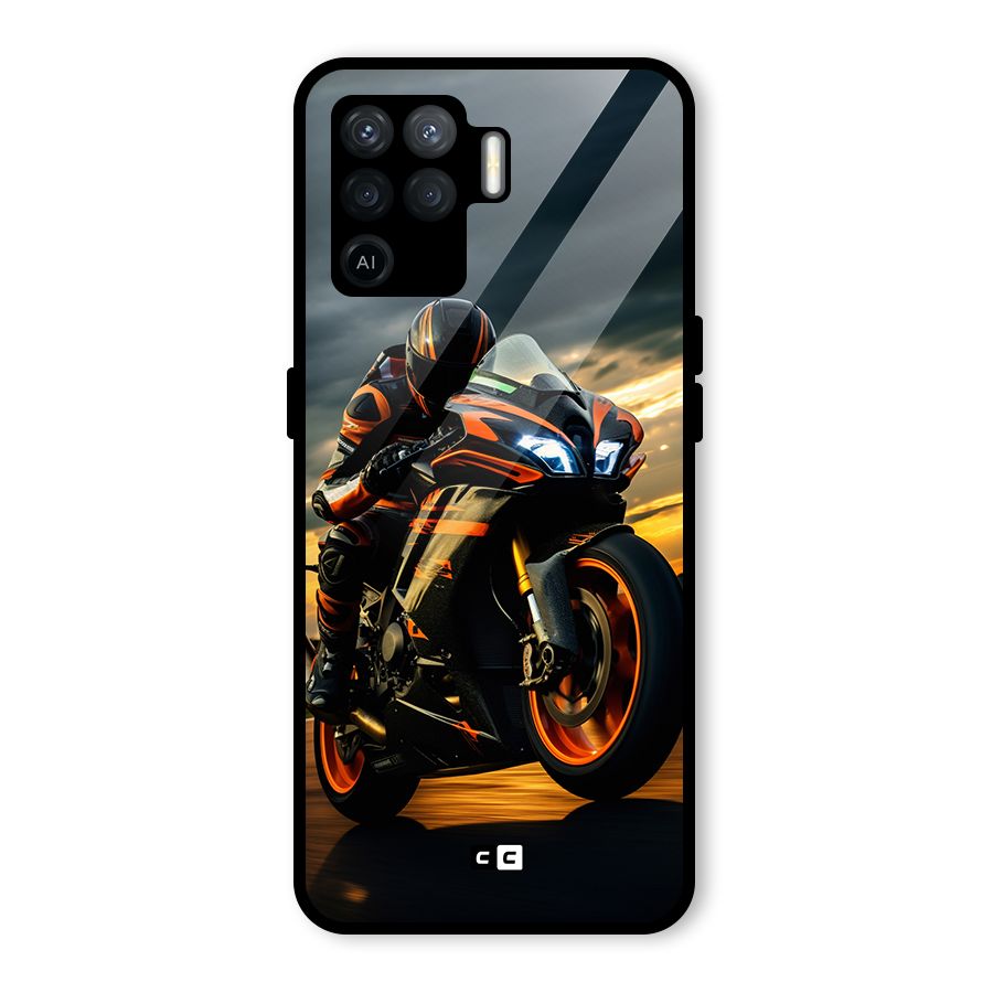 Evening Highway Glass Back Case for Oppo F19 Pro