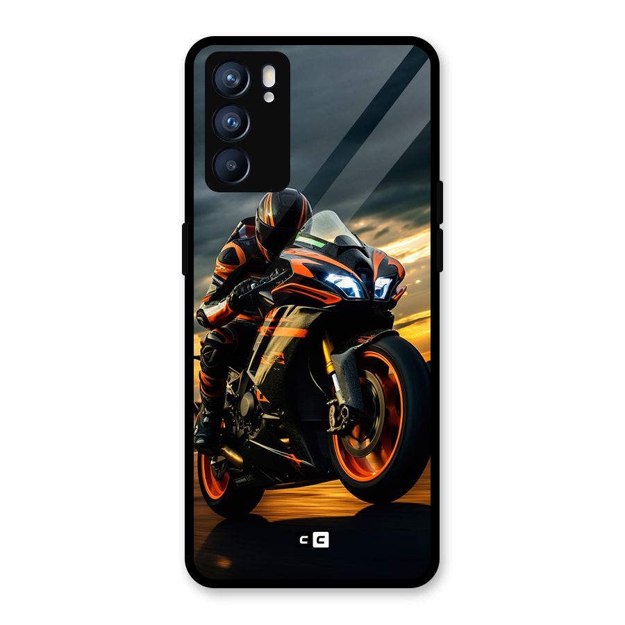 Evening Highway Glass Back Case for Oppo Reno6 5G