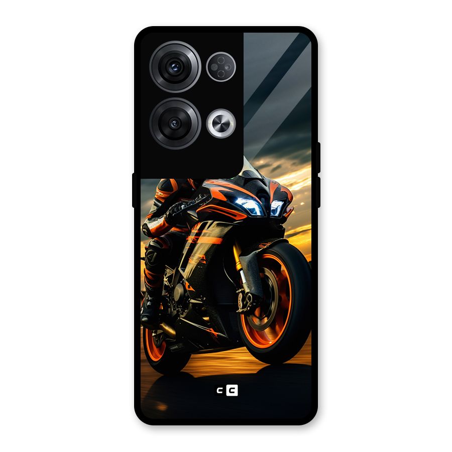 Evening Highway Glass Back Case for Oppo Reno8 Pro 5G