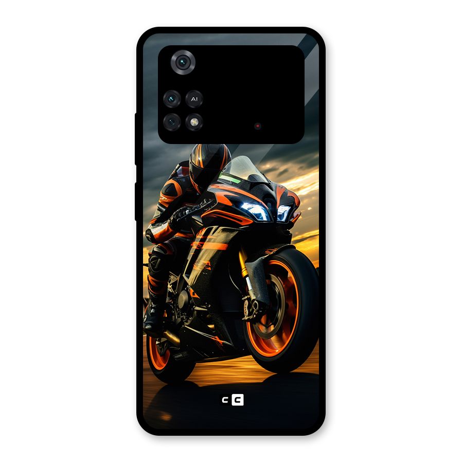Evening Highway Glass Back Case for Poco M4 Pro 4G