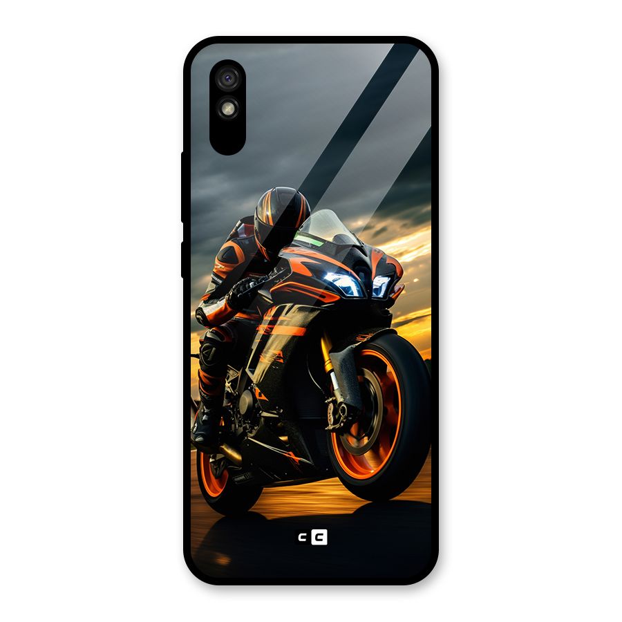 Evening Highway Glass Back Case for Redmi 9A