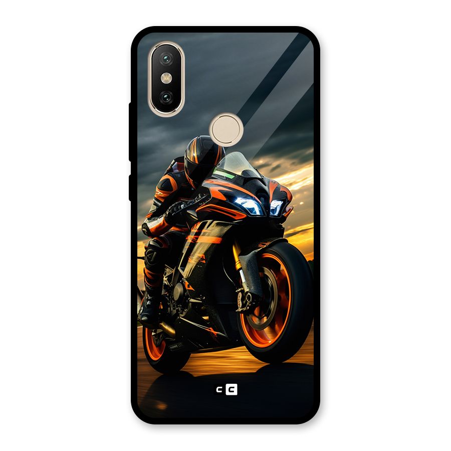 Evening Highway Glass Back Case for Redmi A2