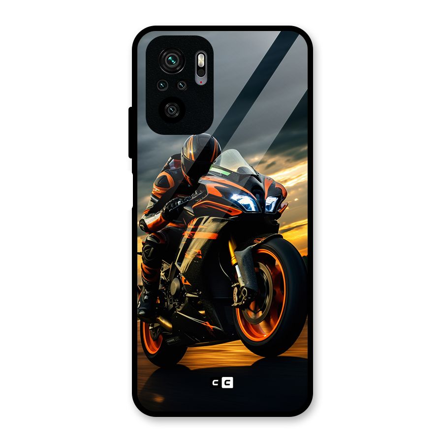 Evening Highway Glass Back Case for Redmi Note 10S