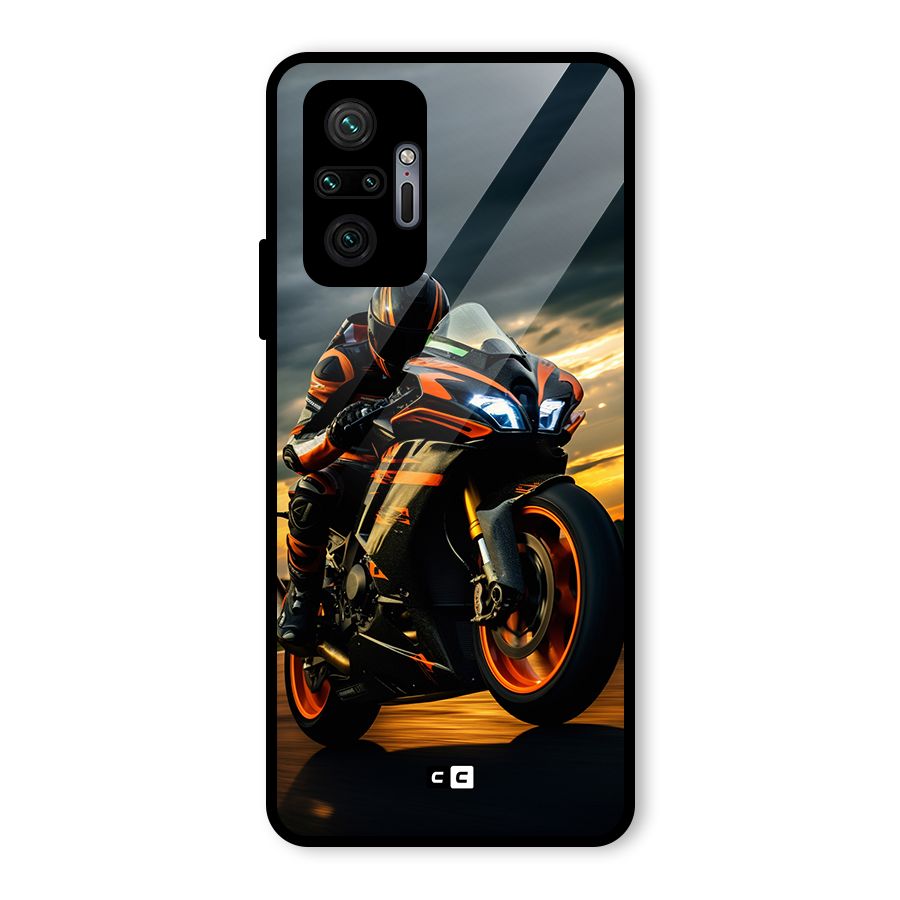 Evening Highway Glass Back Case for Redmi Note 10 Pro Max