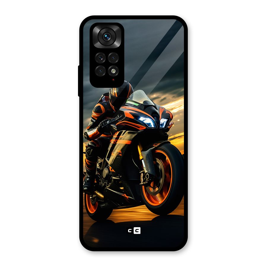 Evening Highway Glass Back Case for Redmi Note 11S