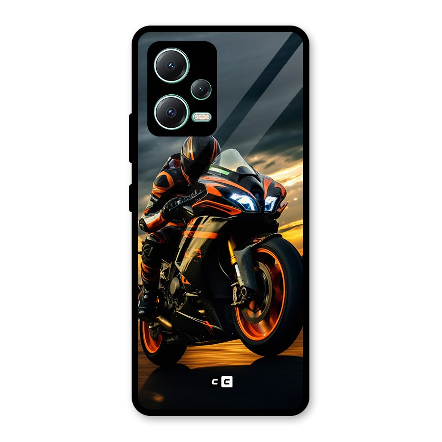 Evening Highway Glass Back Case for Redmi Note 12 5G
