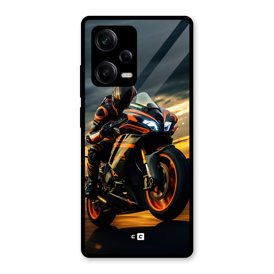 Evening Highway Glass Back Case for Redmi Note 12 Pro
