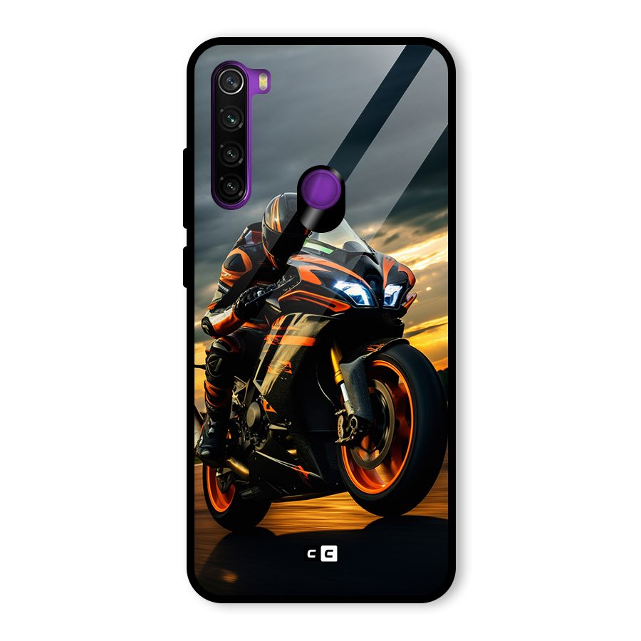 Evening Highway Glass Back Case for Redmi Note 8