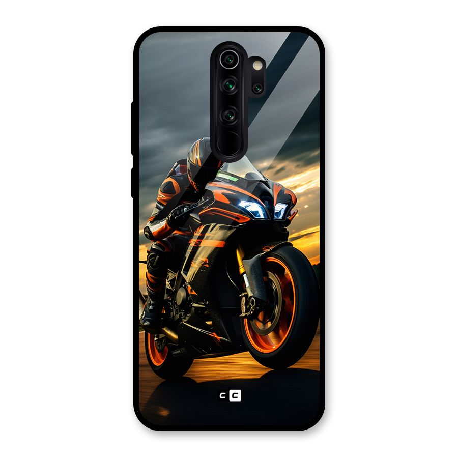 Evening Highway Glass Back Case for Redmi Note 8 Pro