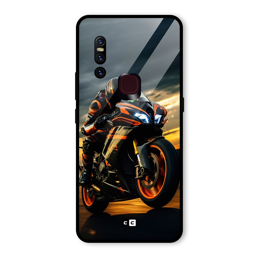 Evening Highway Glass Back Case for Vivo V15