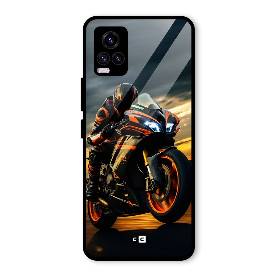 Evening Highway Glass Back Case for Vivo V20 2021