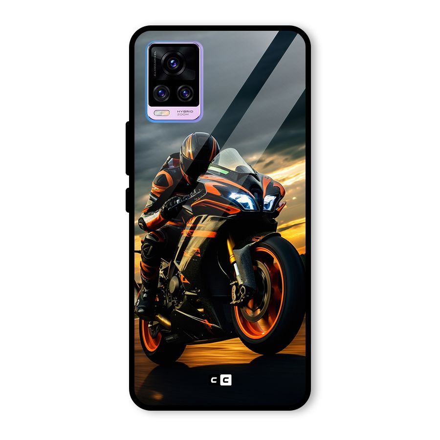 Evening Highway Glass Back Case for Vivo V20 Pro