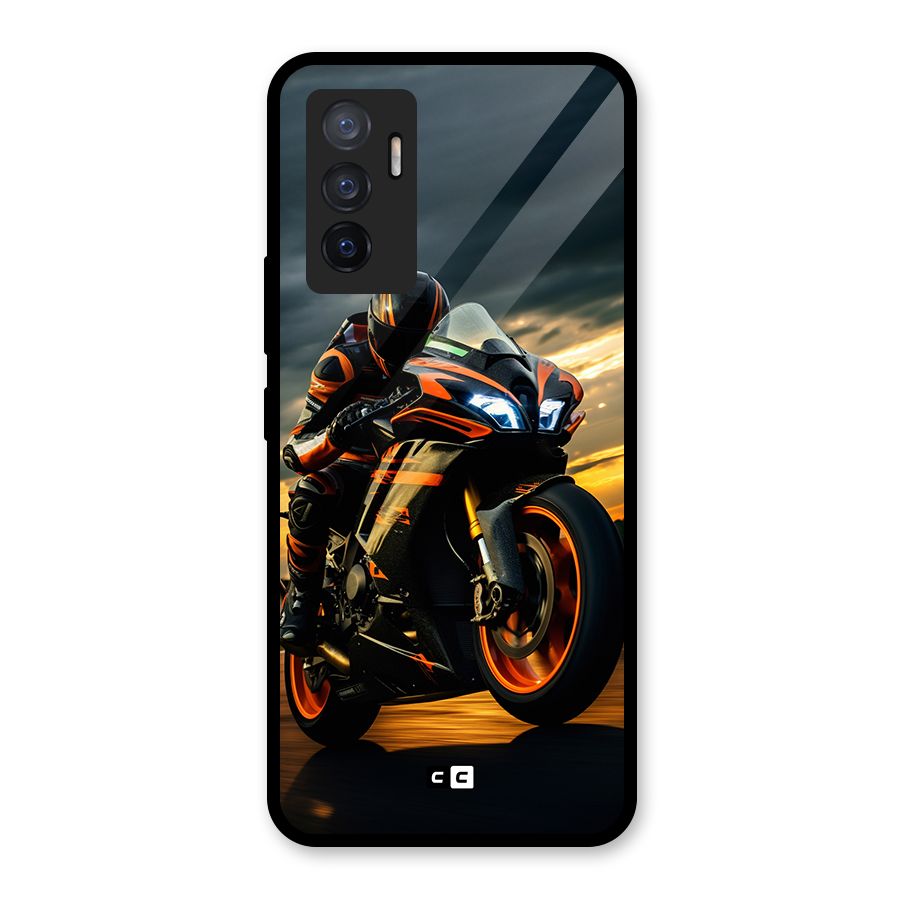 Evening Highway Glass Back Case for Vivo V23e