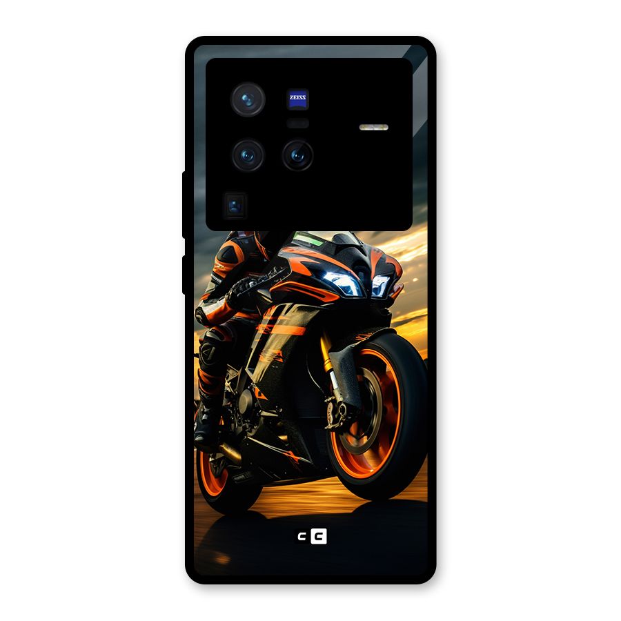 Evening Highway Glass Back Case for Vivo X80 Pro