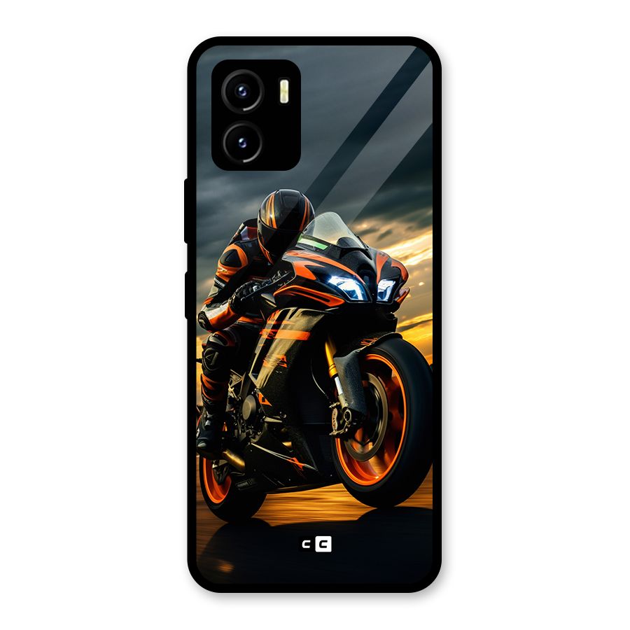 Evening Highway Glass Back Case for Vivo Y15s