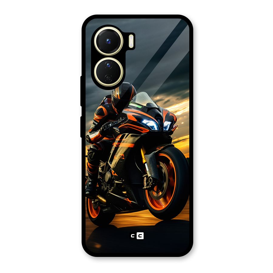 Evening Highway Glass Back Case for Vivo Y16