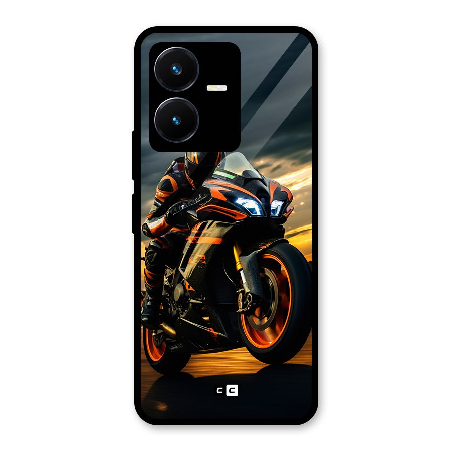 Evening Highway Glass Back Case for Vivo Y22
