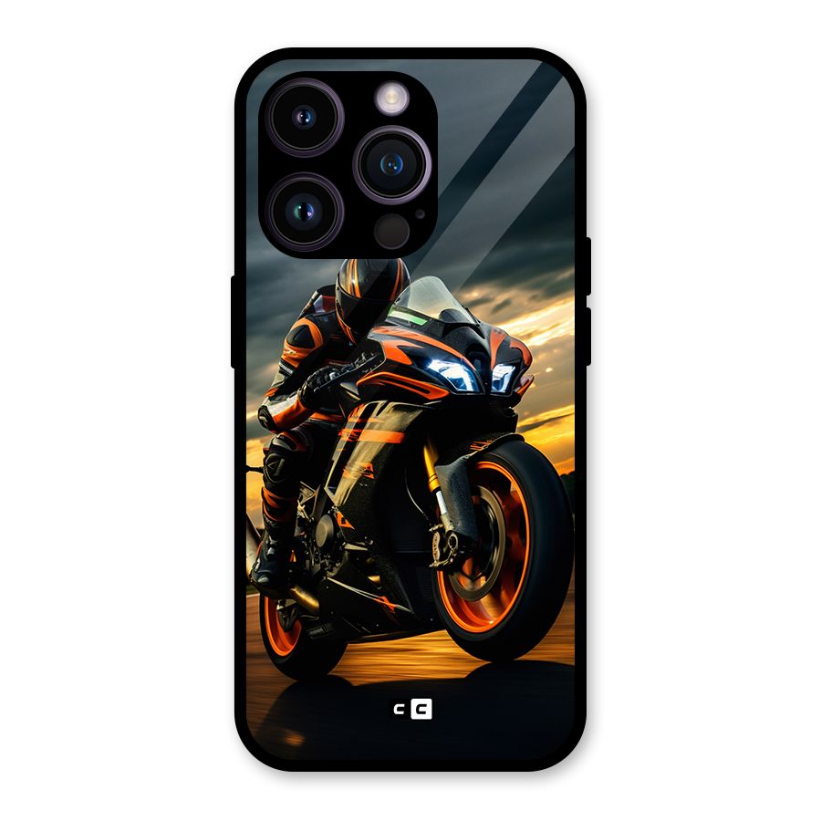 Evening Highway Glass Back Case for iPhone 14 Pro