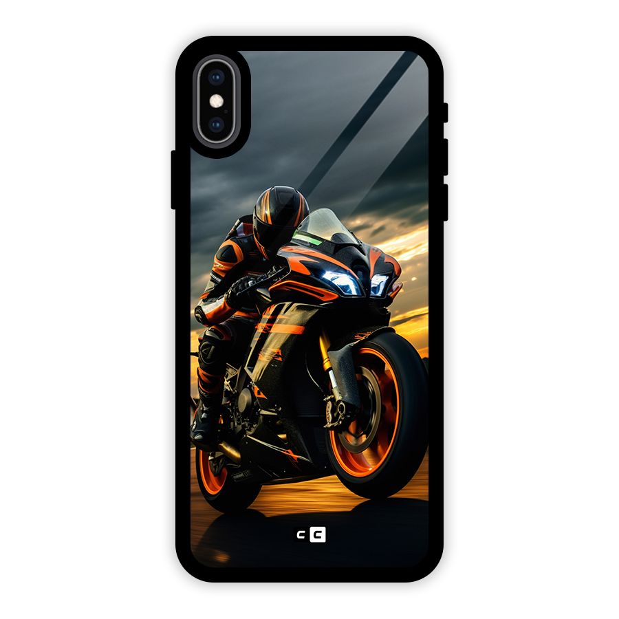 Evening Highway Glass Back Case for iPhone XS Max