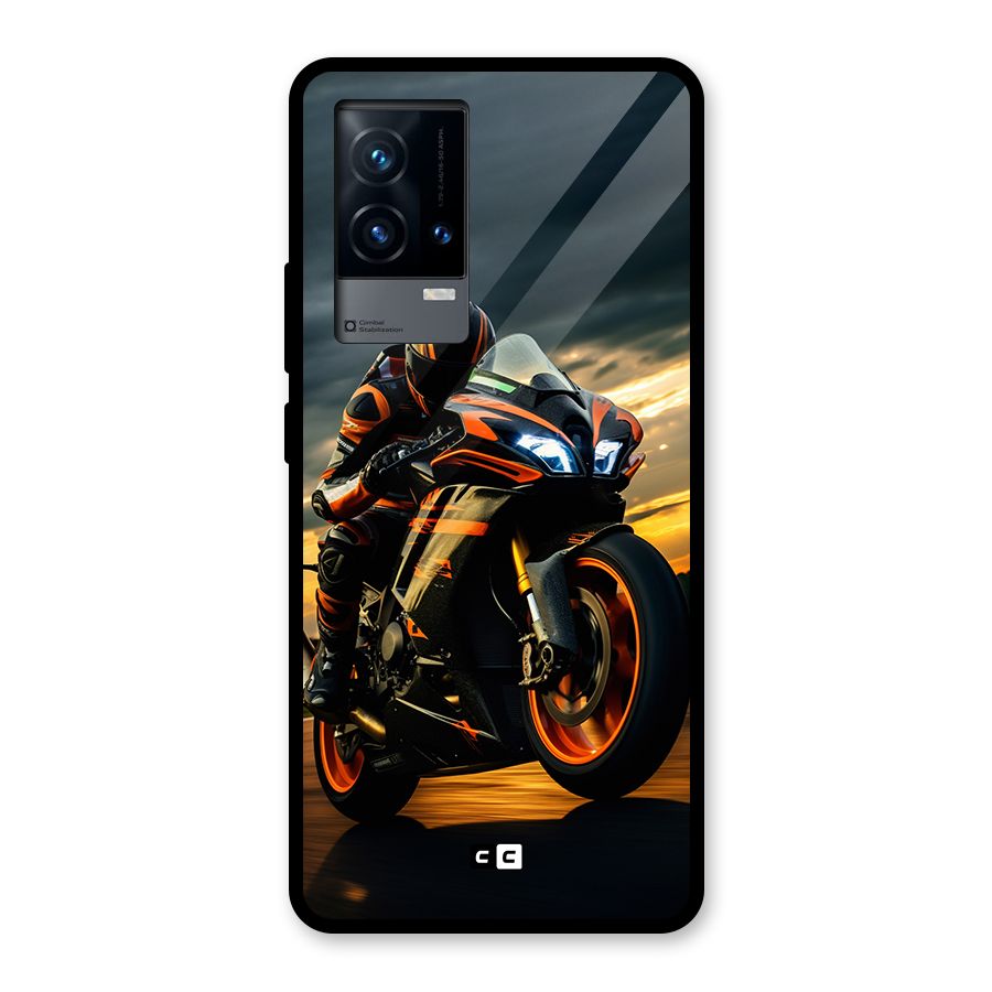 Evening Highway Glass Back Case for iQOO 9 5G