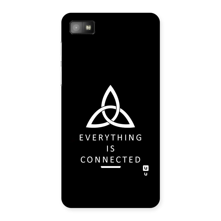 Everything is Connected Typography Back Case for Blackberry Z10