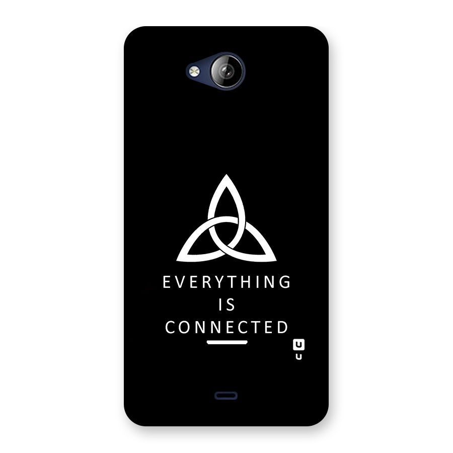 Everything is Connected Typography Back Case for Canvas Play Q355