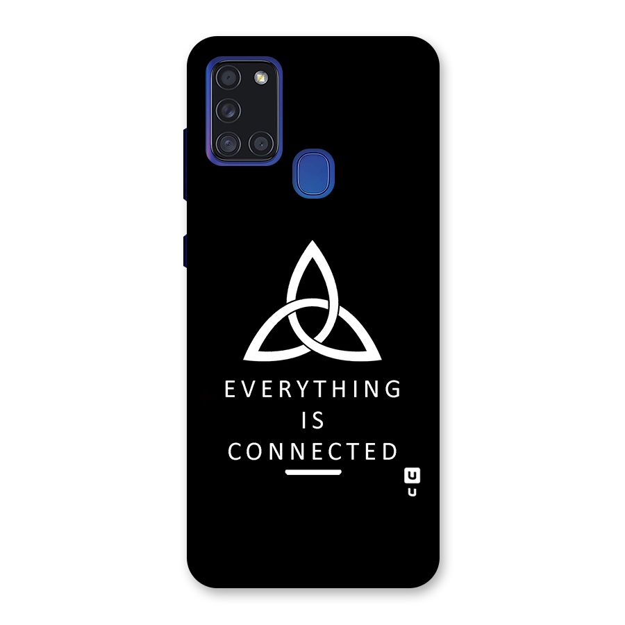Everything is Connected Typography Back Case for Galaxy A21s