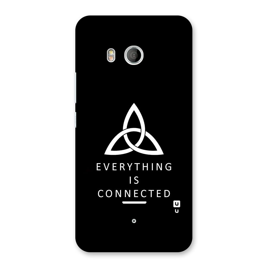Everything is Connected Typography Back Case for HTC U11