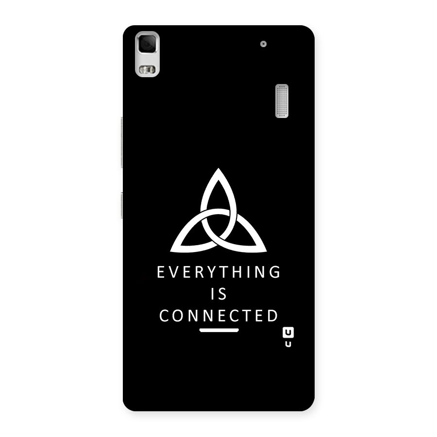 Everything is Connected Typography Back Case for Lenovo A7000