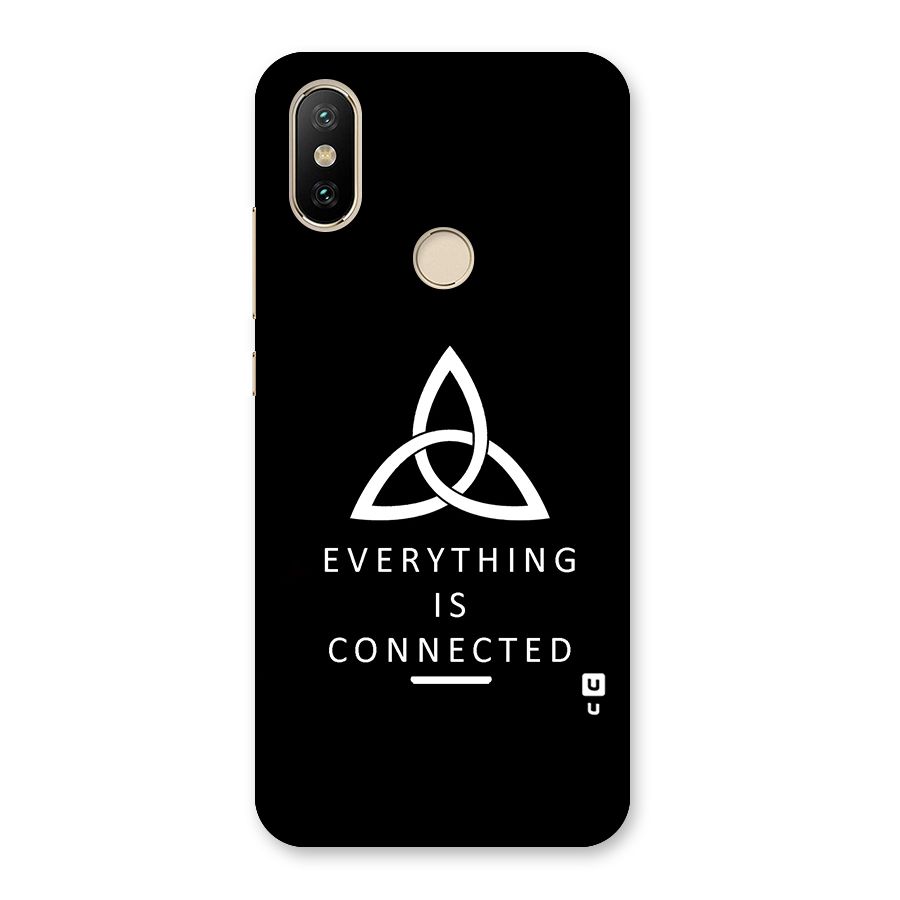 Everything is Connected Typography Back Case for Mi A2