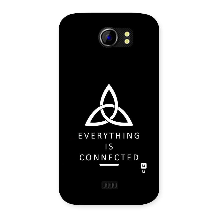 Everything is Connected Typography Back Case for Micromax Canvas 2 A110