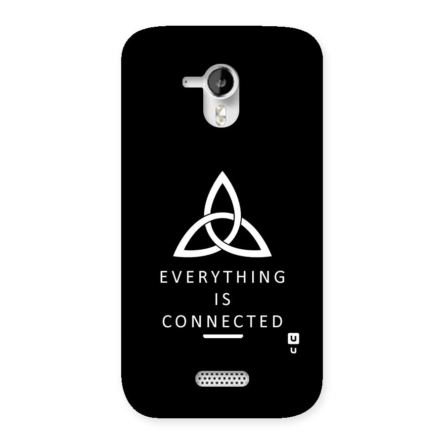 Everything is Connected Typography Back Case for Micromax Canvas HD A116