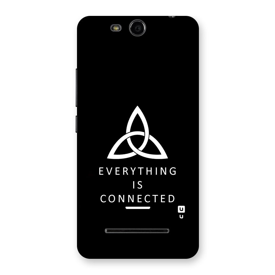 Everything is Connected Typography Back Case for Micromax Canvas Juice 3 Q392