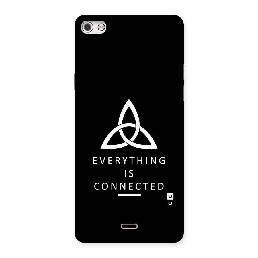Everything is Connected Typography Back Case for Micromax Canvas Silver 5