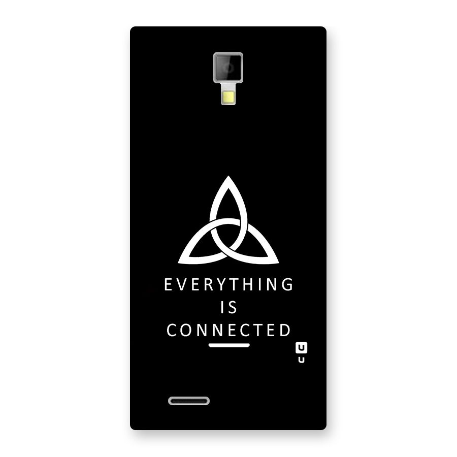 Everything is Connected Typography Back Case for Micromax Canvas Xpress A99