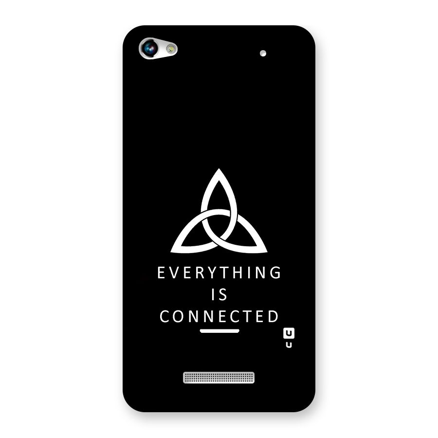 Everything is Connected Typography Back Case for Micromax Hue 2