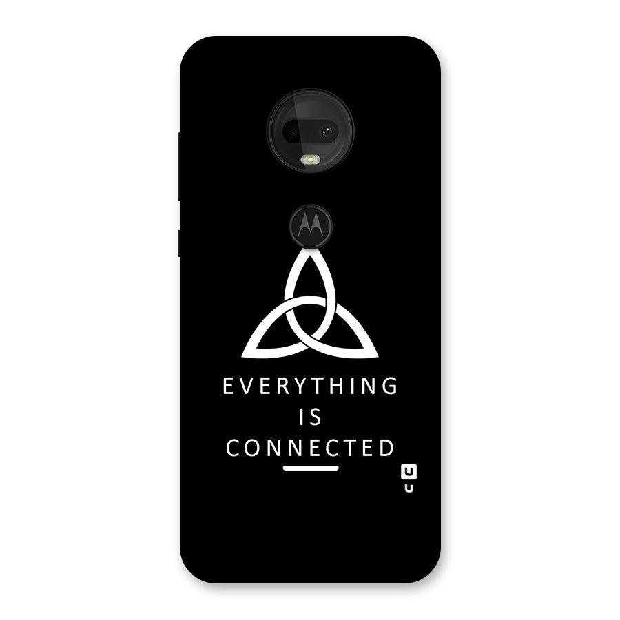 Everything is Connected Typography Back Case for Moto G7