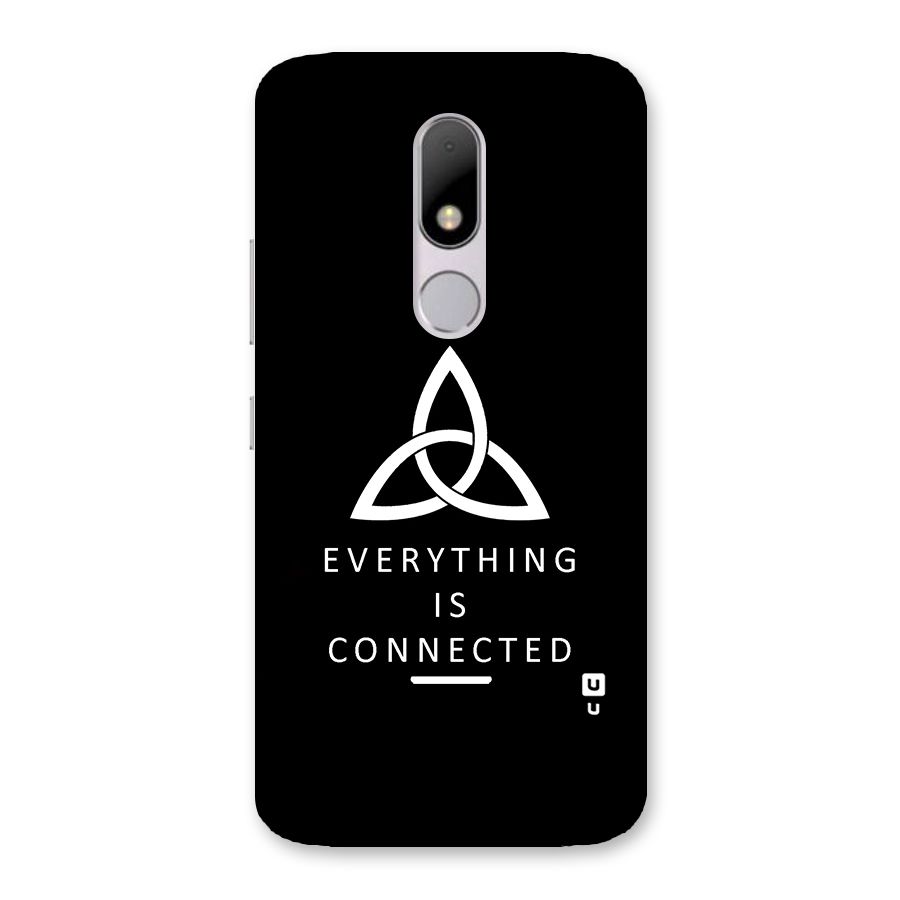 Everything is Connected Typography Back Case for Moto M