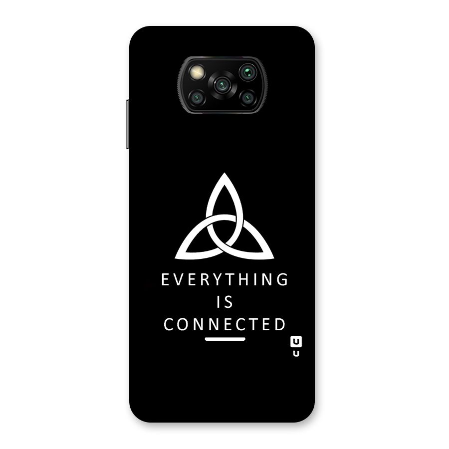 Everything is Connected Typography Back Case for Poco X3