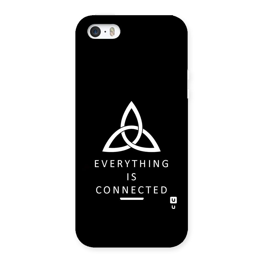 Everything is Connected Typography Back Case for iPhone SE