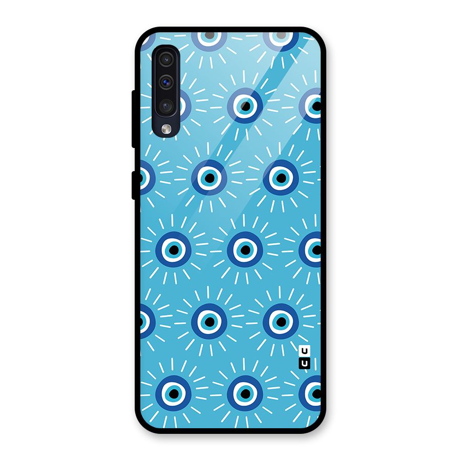 Evil Eves Away Glass Back Case for Galaxy A50