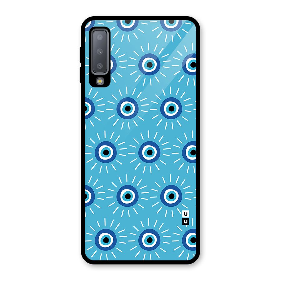 Evil Eves Away Glass Back Case for Galaxy A7 (2018)