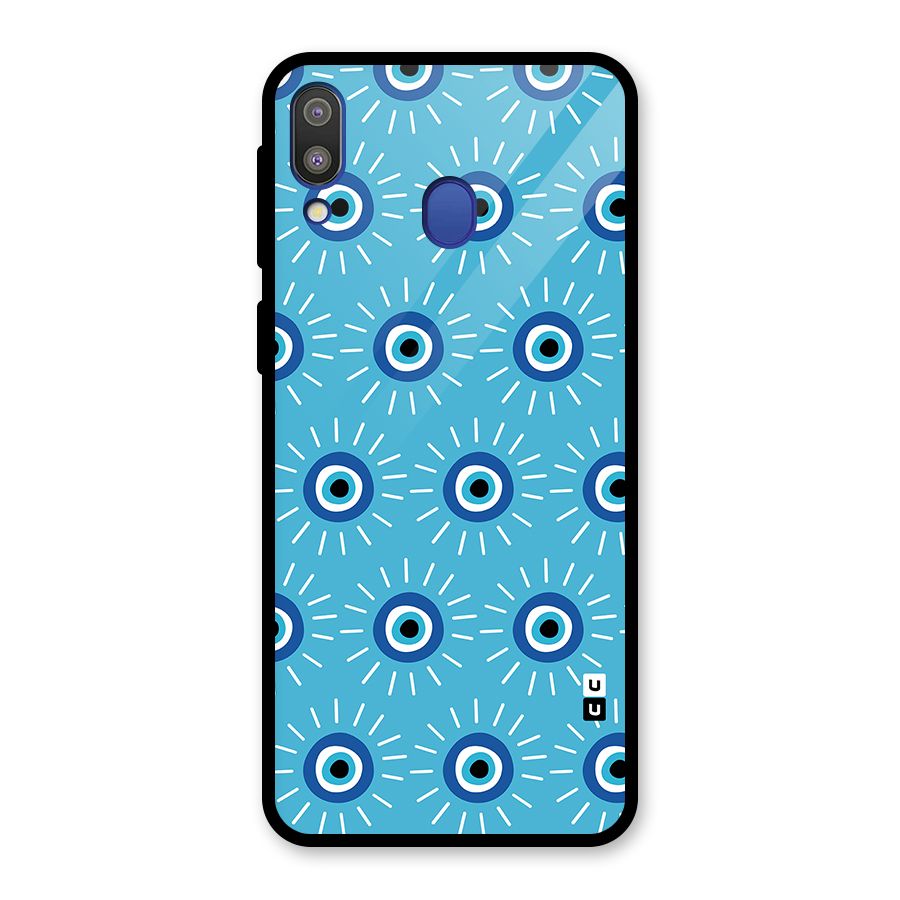 Evil Eves Away Glass Back Case for Galaxy M20