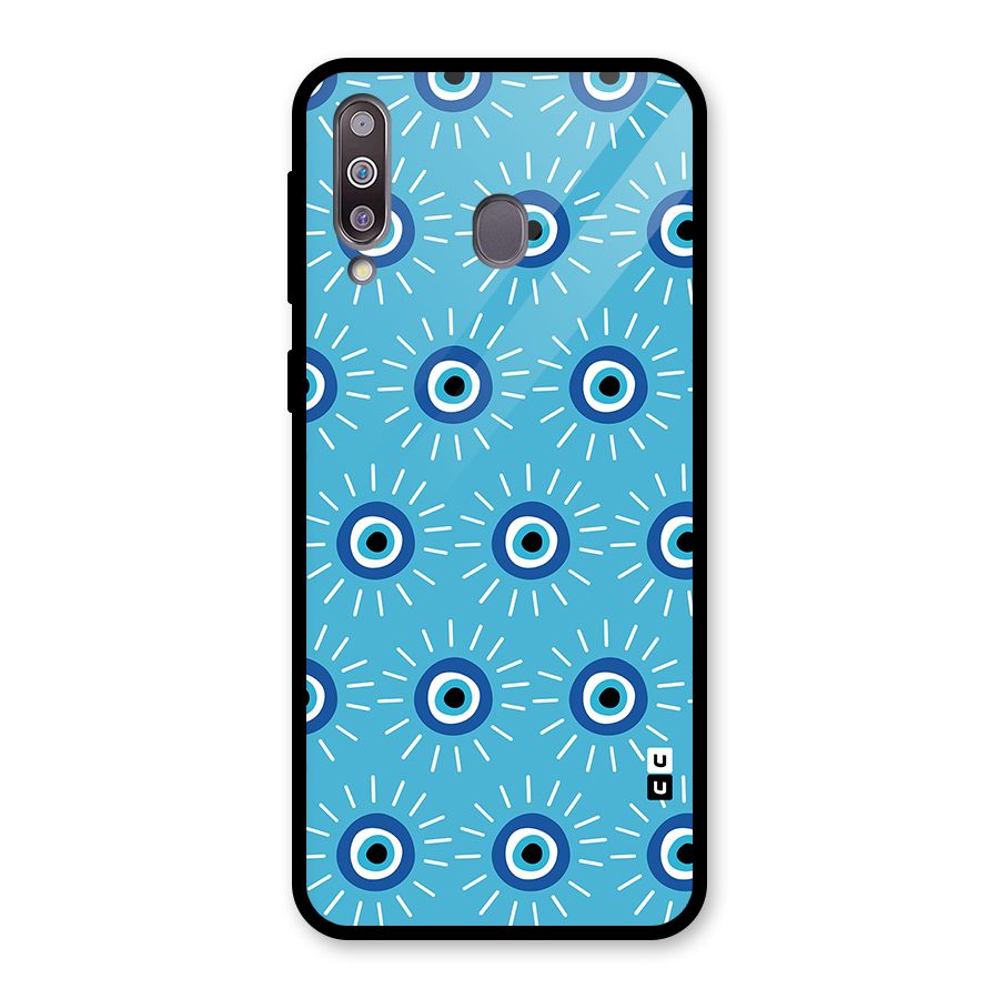 Evil Eves Away Glass Back Case for Galaxy M30