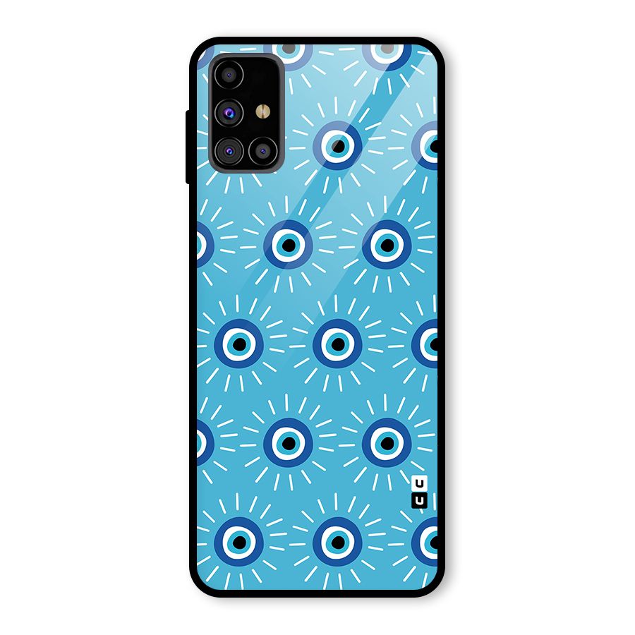 Evil Eves Away Glass Back Case for Galaxy M31s