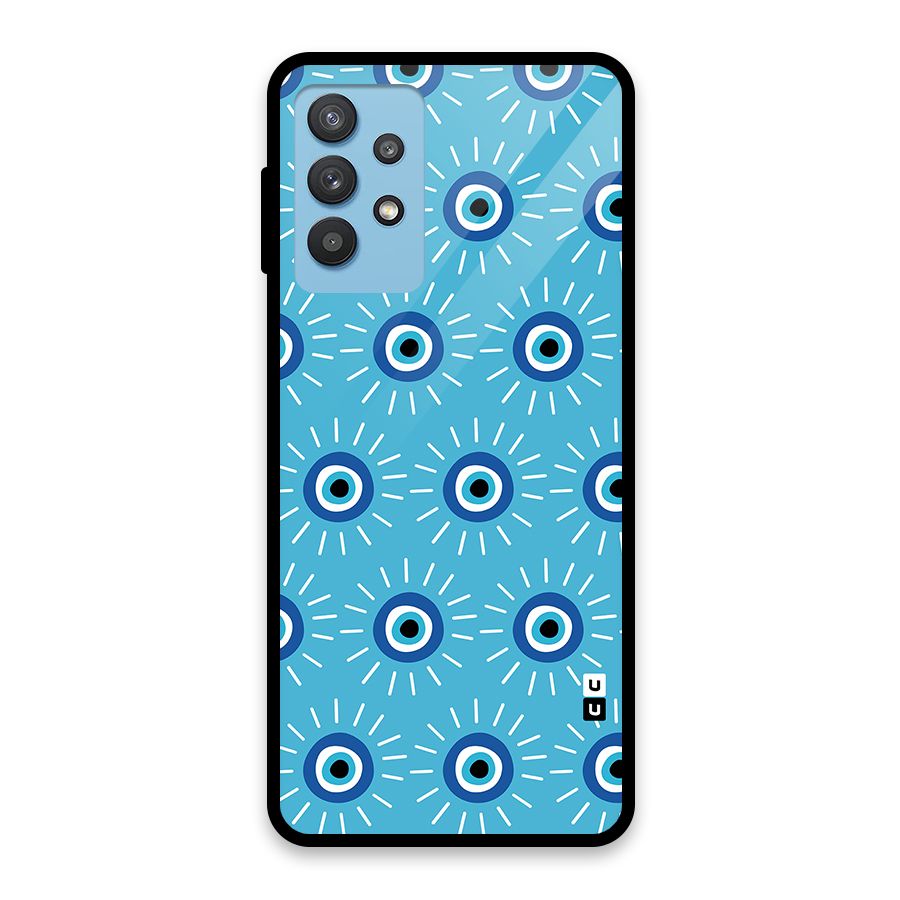 Evil Eves Away Glass Back Case for Galaxy M32 5G